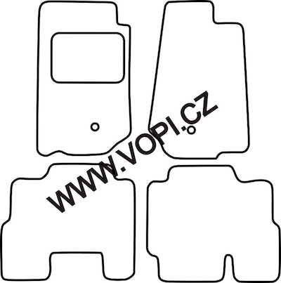 Autokoberce Jeep Wrangler LWB (dlouhy) 2007 - Perfectfit (2110)